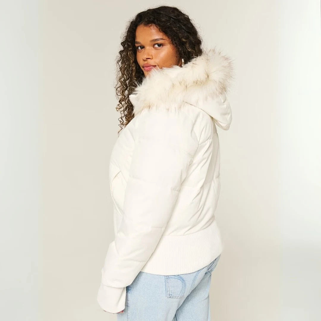 Fur Puffer Bomber Jacket