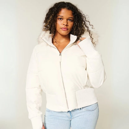 Fur Puffer Bomber Jacket