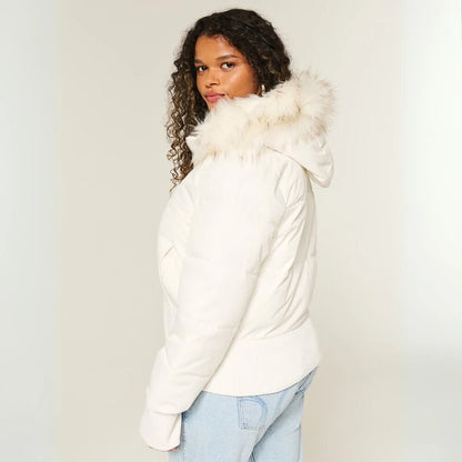 Fur Puffer Bomber Jacket