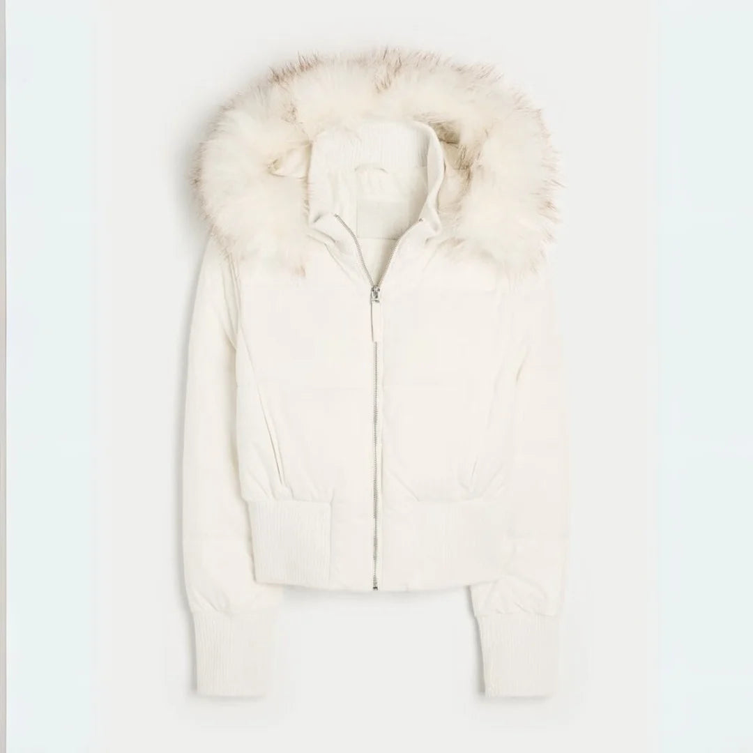Fur Puffer Bomber Jacket