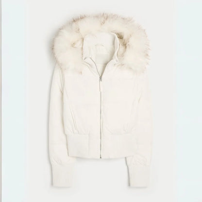 Fur Puffer Bomber Jacket