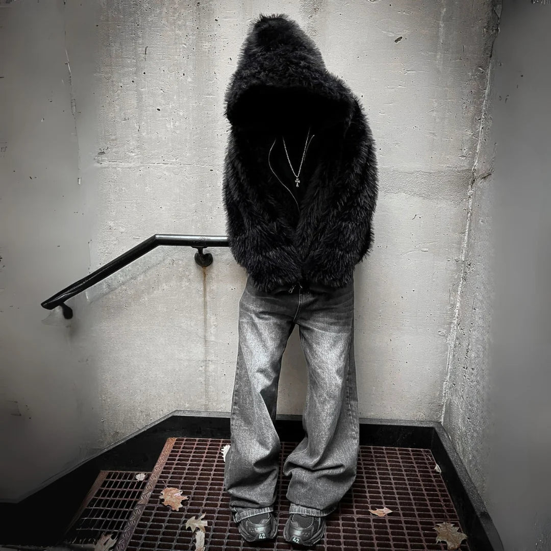 Reversible Fur Zip-Up