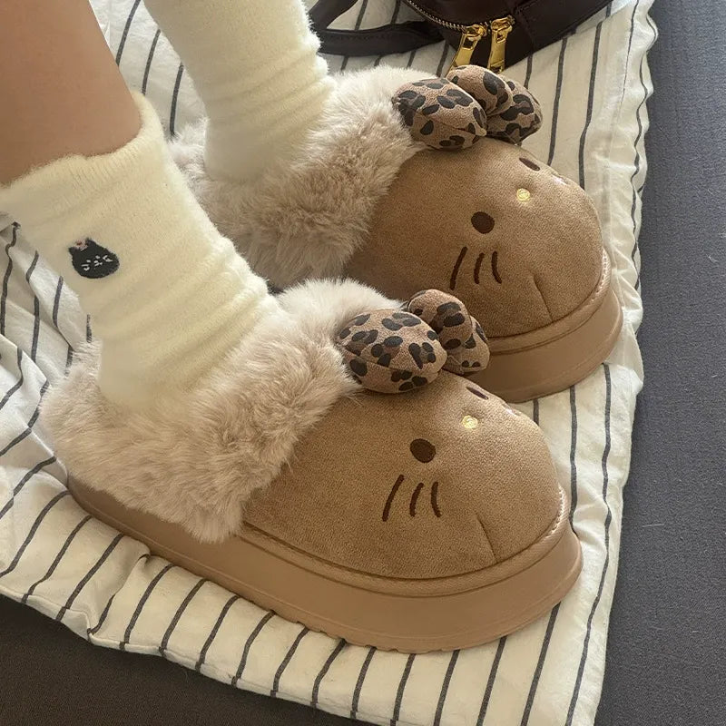 Furry Kitty Slippers